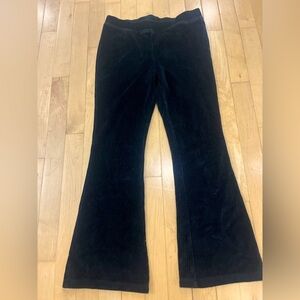 Black Velour Flare Pants
